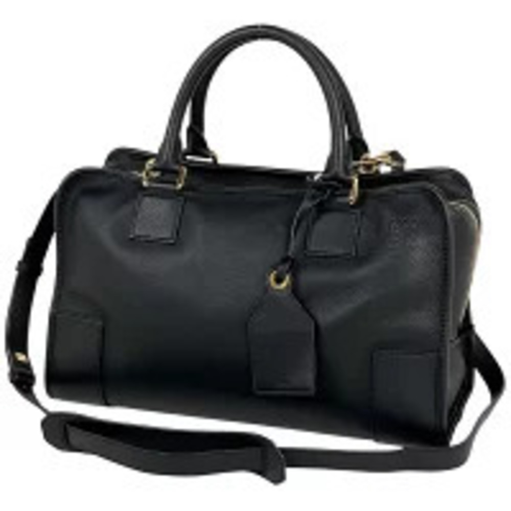 Loewe Amazona Shoulder Bag Anagram Leather Black